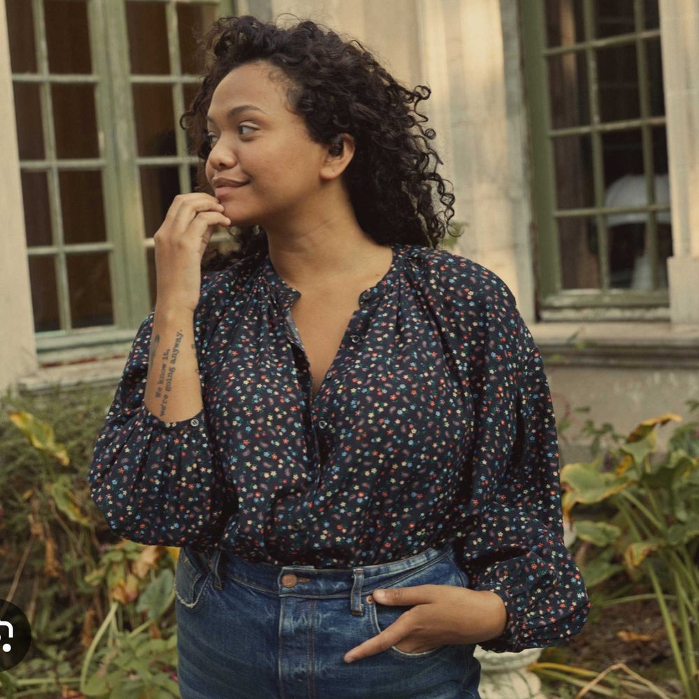 Sold out - Doen Songbird Jane Blouse - perfect fall/holiday print